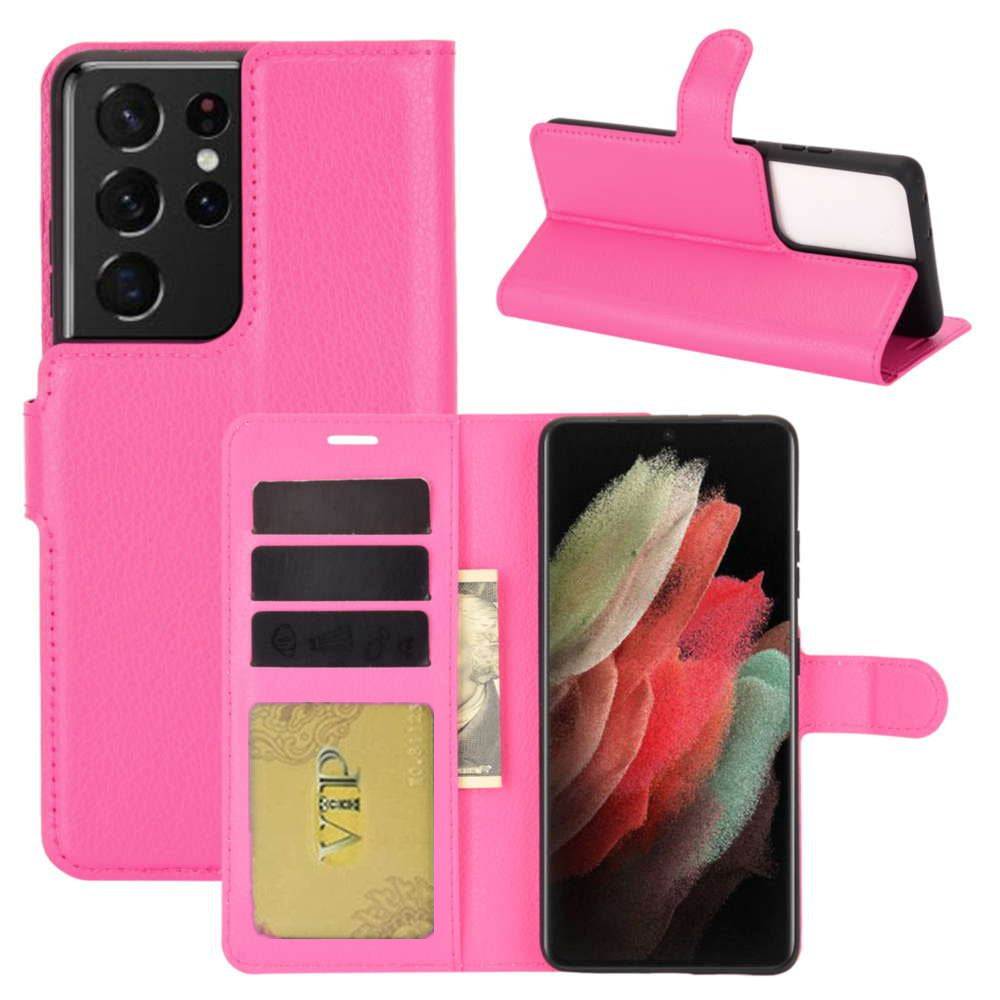 Leather Folio Wallet Case for Samsung Galaxy S21 Ultra Leather Folio Wallet Case for Samsung Galaxy S21 Ultra
